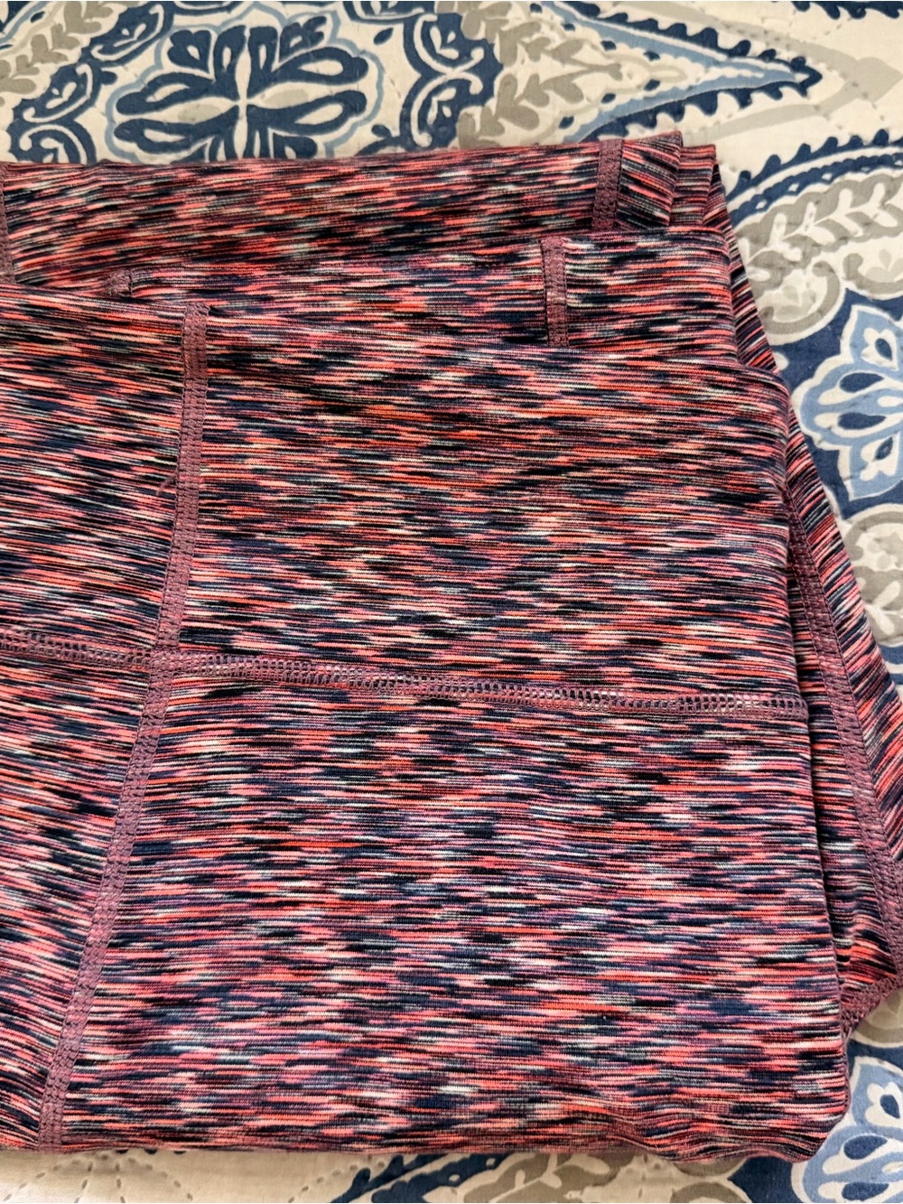 Pink Space-Dye Active Leggings
